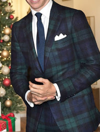 Bertram Tartan Check One Button Blazer