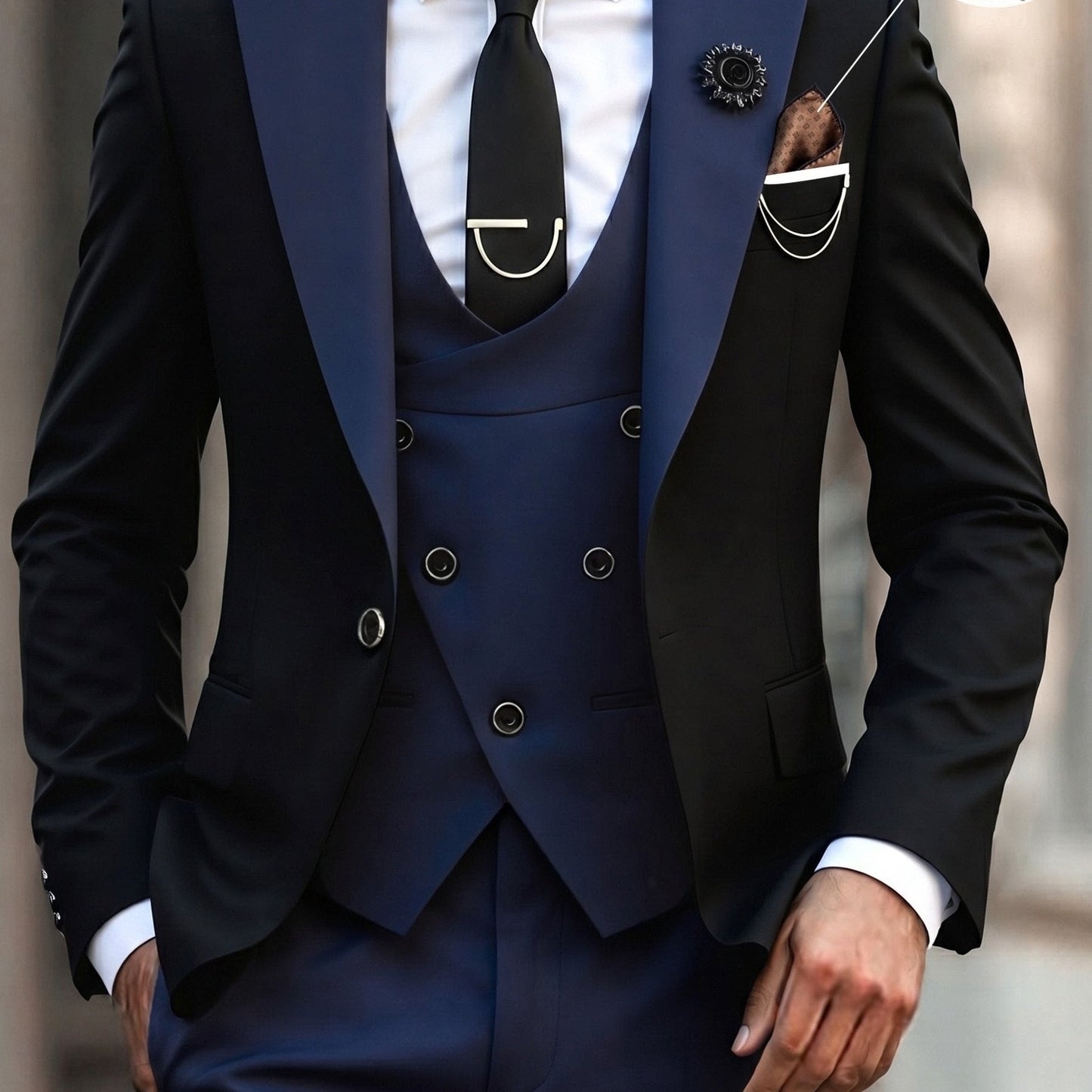 Morrison Peak Lapel Three Piece Suit_11