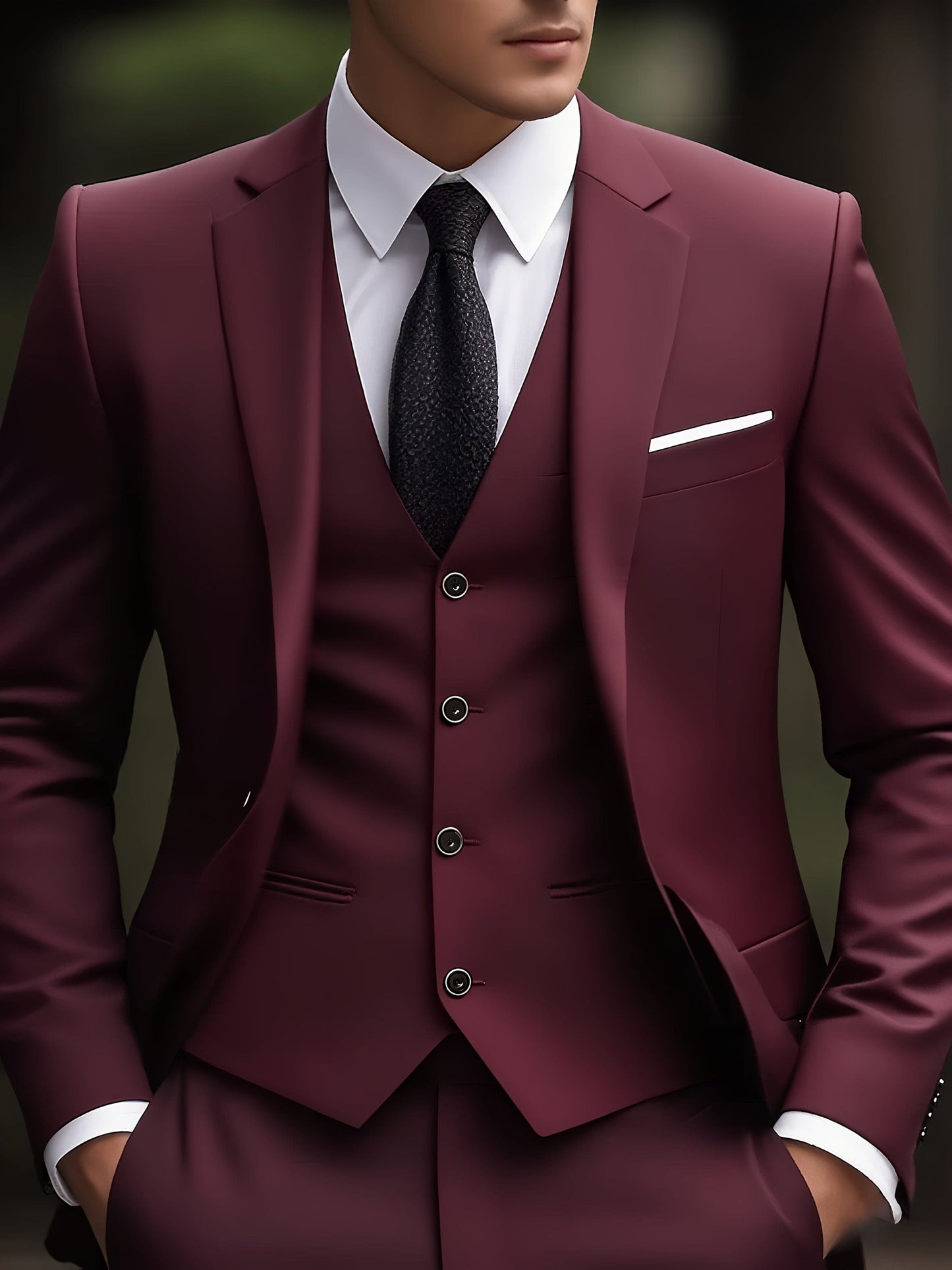 Morrison Peak Lapel Three Piece Suit_3