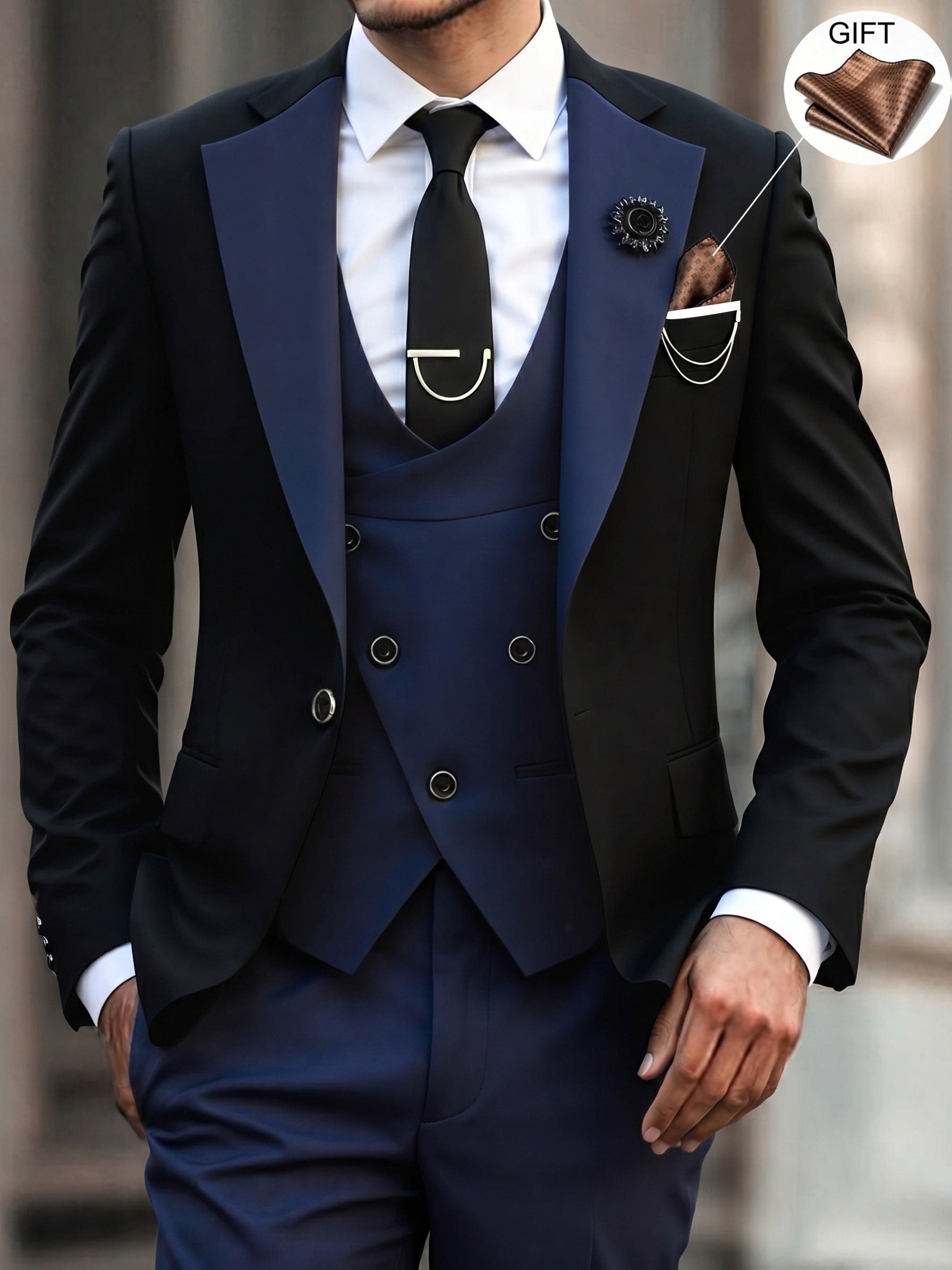 Morrison Peak Lapel Three Piece Suit_6