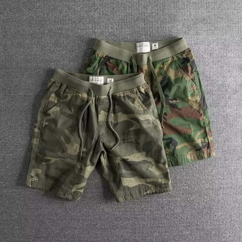Pratt Camo Print Drawstring Shorts