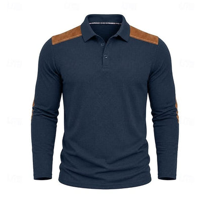 Hyde Waffle Knit Long Sleeve Polo_2