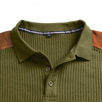 Hyde Waffle Knit Long Sleeve Polo