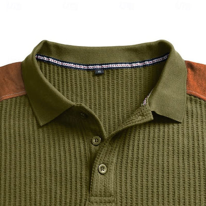 Hyde Waffle Knit Long Sleeve Polo_5