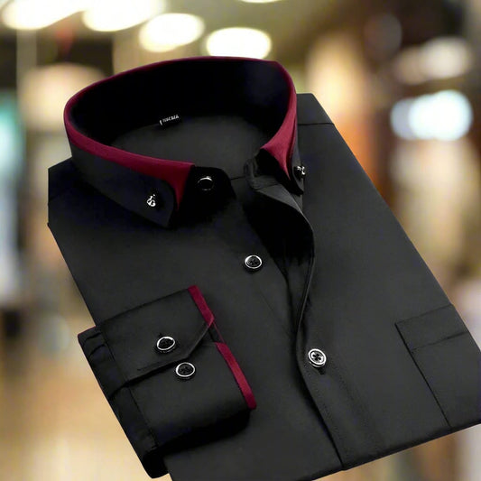 Clayton Contrast Collar Long Sleeve Shirt_1