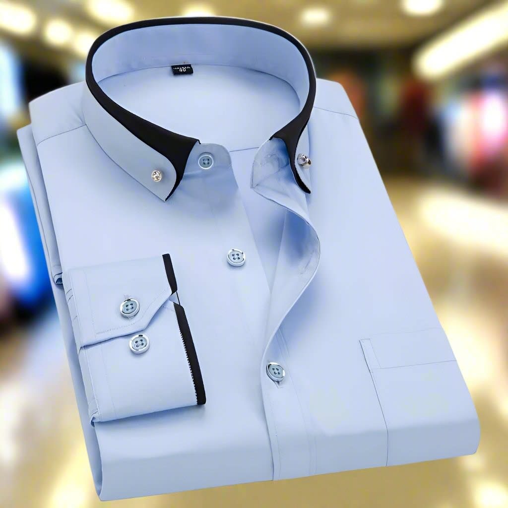 Clayton Contrast Collar Long Sleeve Shirt