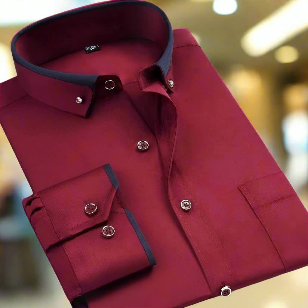 Clayton Contrast Collar Long Sleeve Shirt