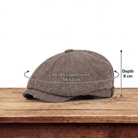 Collier Eight Panel Newsboy Cap