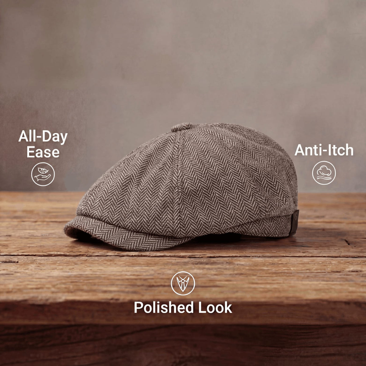 Collier Eight Panel Newsboy Cap