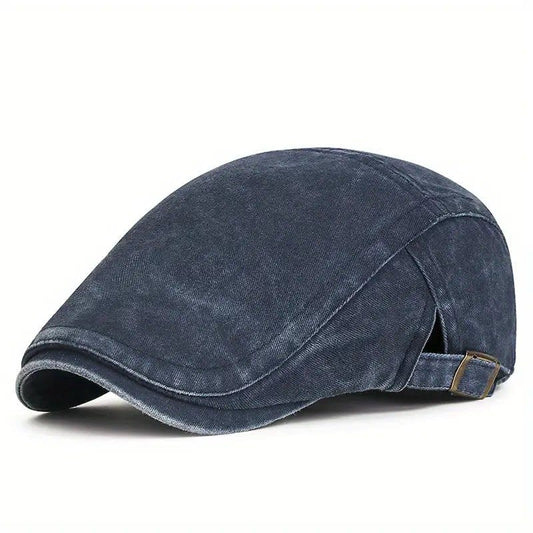 Lloyd Washed Adjustable Flat Cap_1