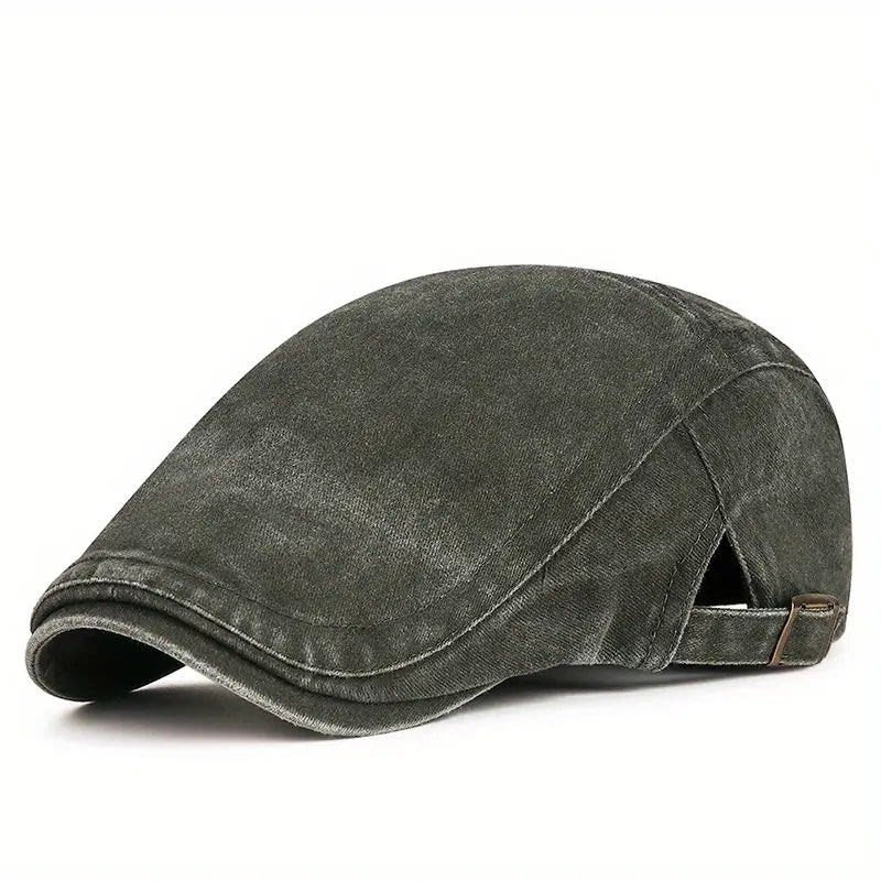 Lloyd Washed Adjustable Flat Cap