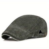 Lloyd Washed Adjustable Flat Cap