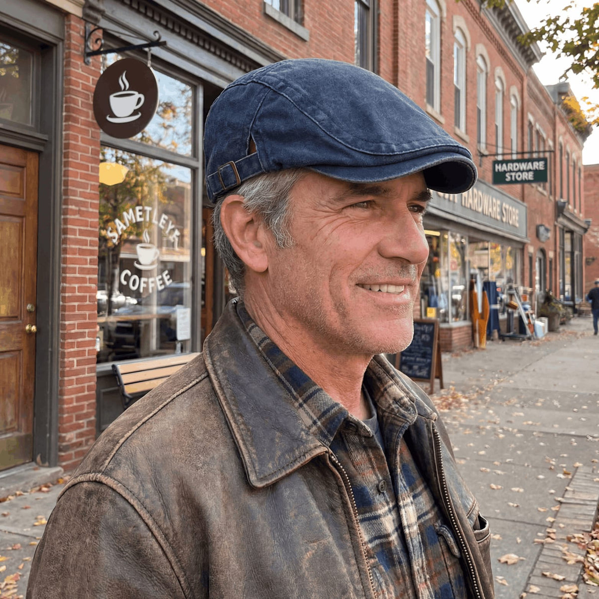 Lloyd Washed Adjustable Flat Cap