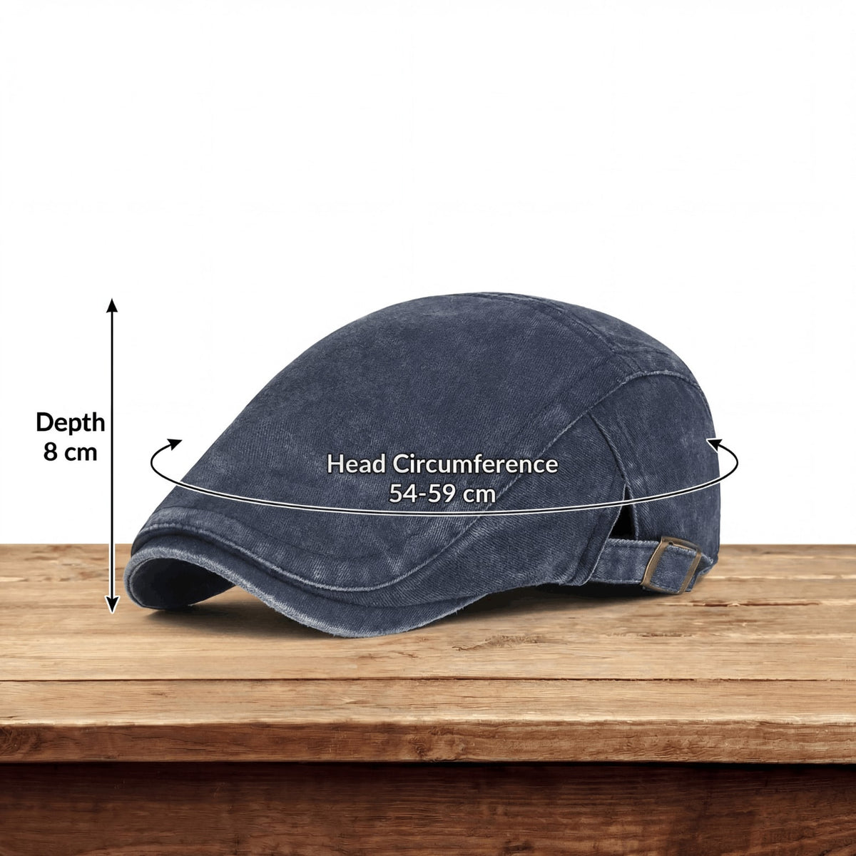 Lloyd Washed Adjustable Flat Cap