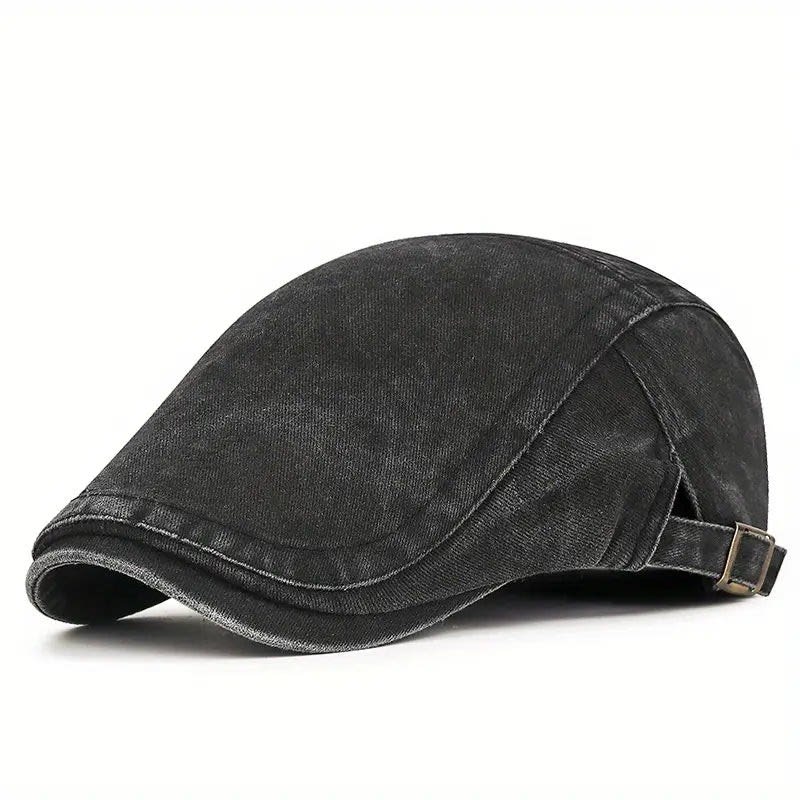 Lloyd Washed Adjustable Flat Cap