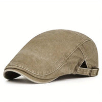Lloyd Washed Adjustable Flat Cap