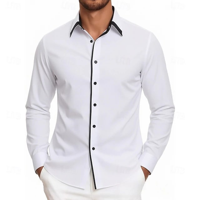 Olin Contrast Trim Long Sleeve Shirt