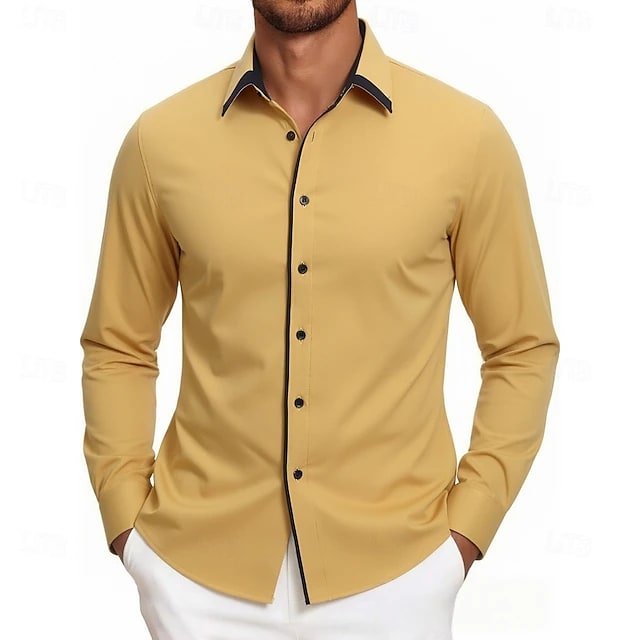 Olin Contrast Trim Long Sleeve Shirt