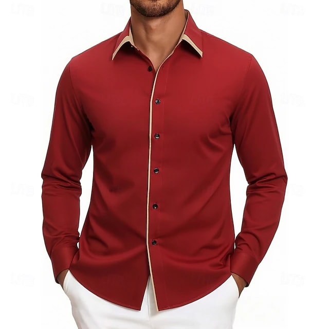 Olin Contrast Trim Long Sleeve Shirt