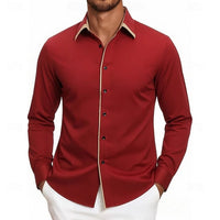 Olin Contrast Trim Long Sleeve Shirt