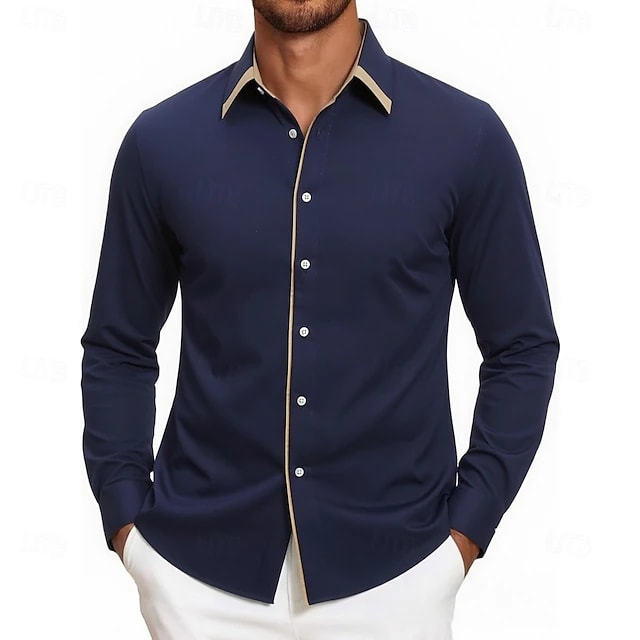 Olin Contrast Trim Long Sleeve Shirt