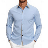 Olin Contrast Trim Long Sleeve Shirt