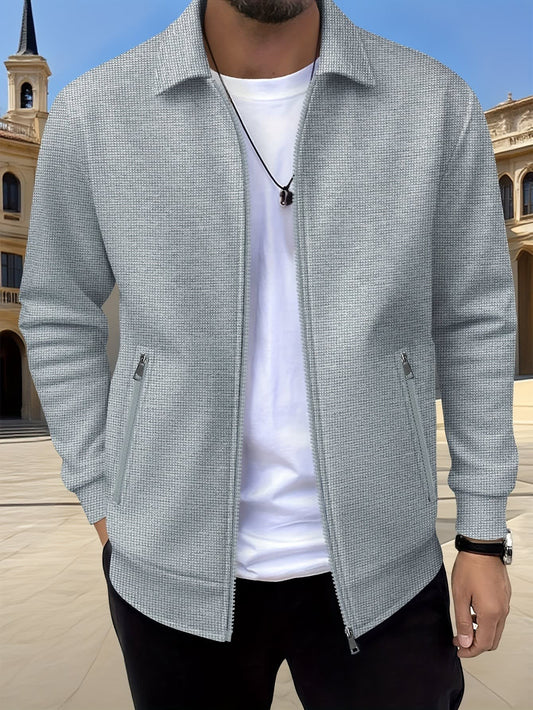 Isidore Textured Knit Zip Front Jacket_1