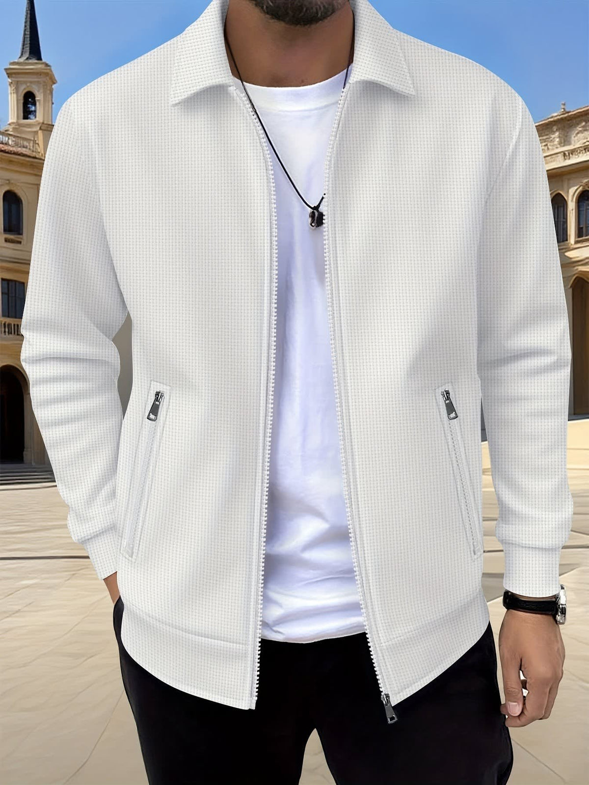 Isidore Textured Knit Zip Front Jacket