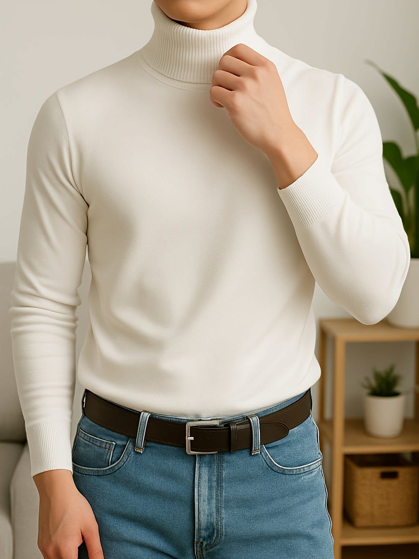 Karl Fine Knit Roll Neck Sweater_13