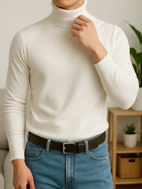 Karl Fine Knit Roll Neck Sweater