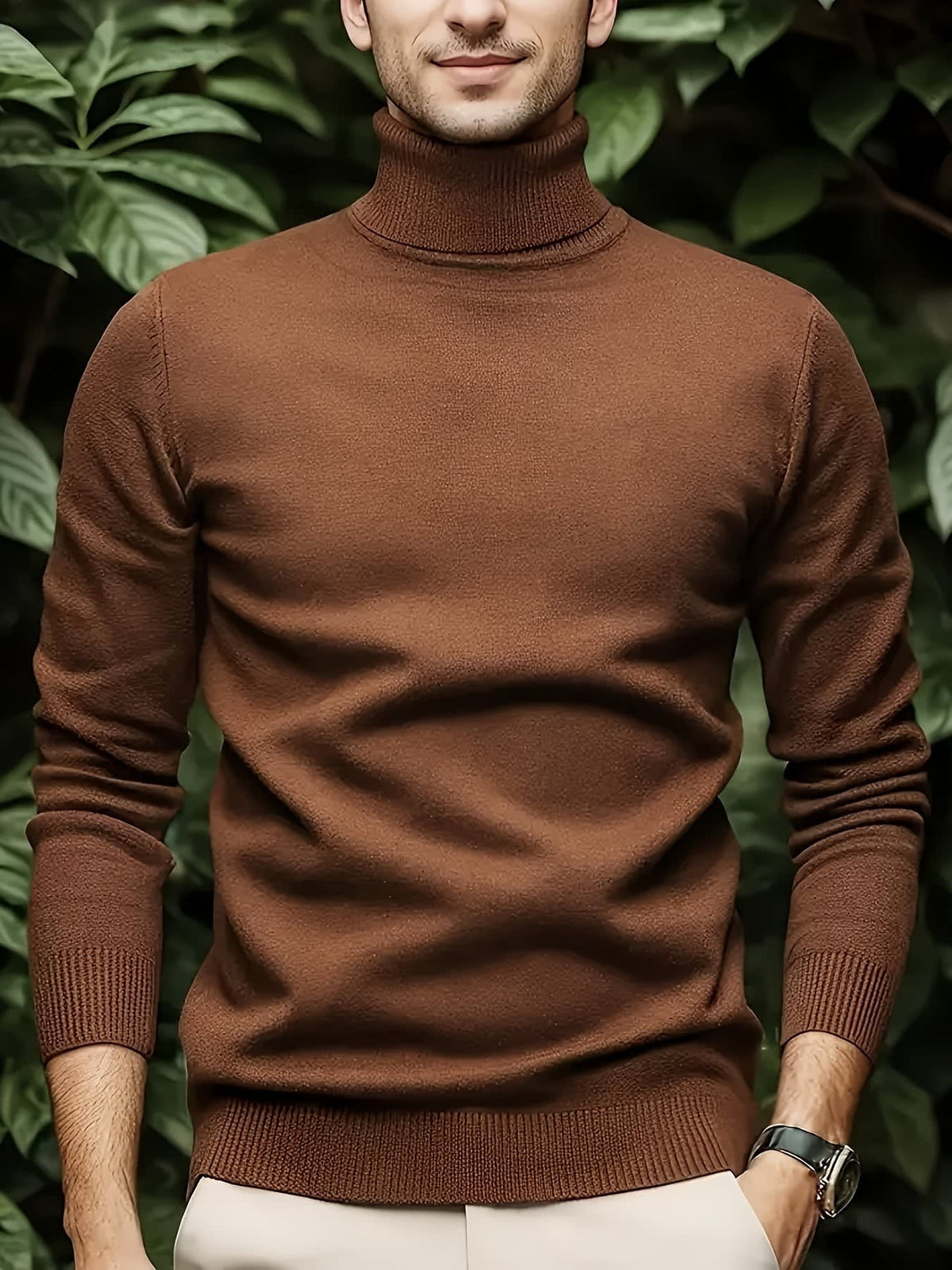 Karl Fine Knit Roll Neck Sweater