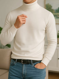 Karl Fine Knit Roll Neck Sweater