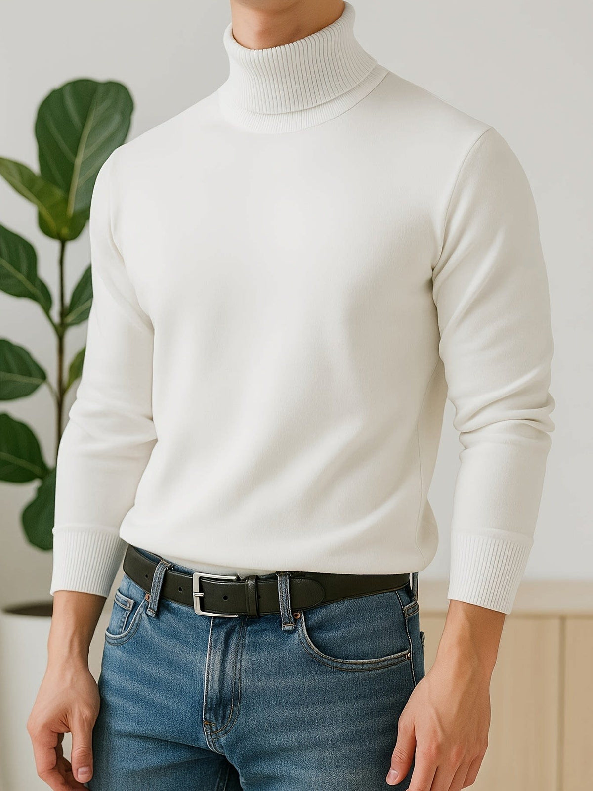 Karl Fine Knit Roll Neck Sweater