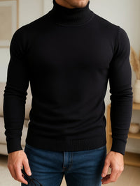 Karl Fine Knit Roll Neck Sweater
