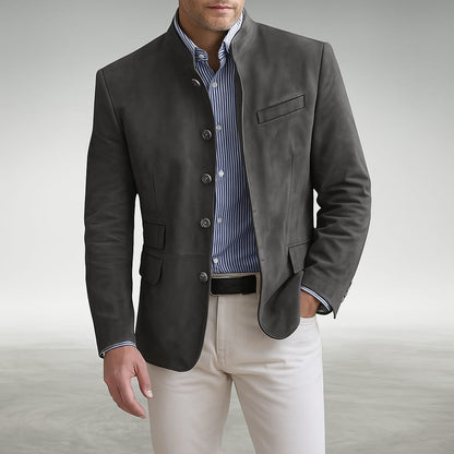 Derek Stand Collar Cardigan Jacket_1