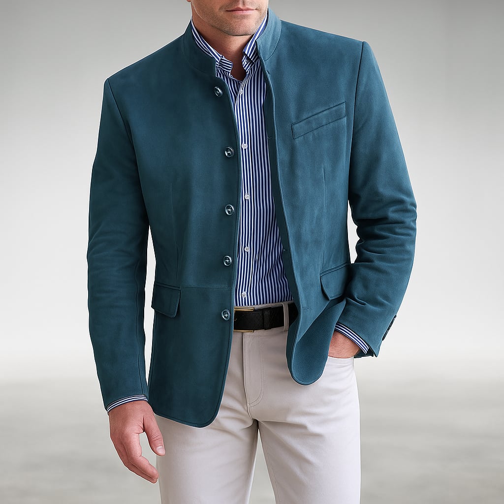 Derek Stand Collar Cardigan Jacket_5
