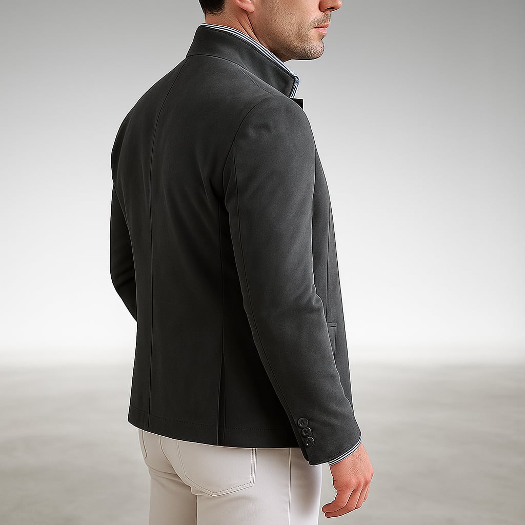 Derek Stand Collar Cardigan Jacket_9