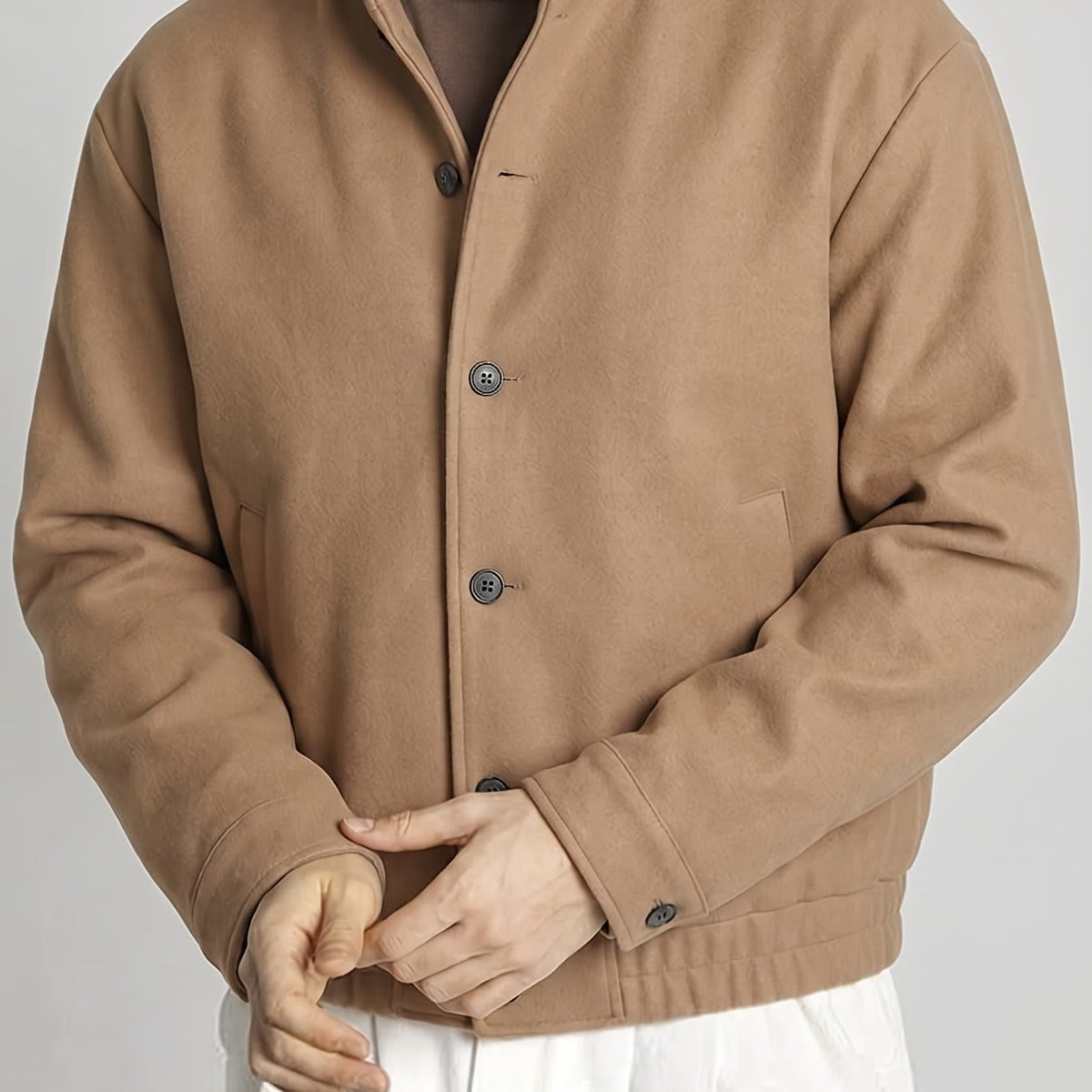 Constantine Stand Collar Bomber Jacket