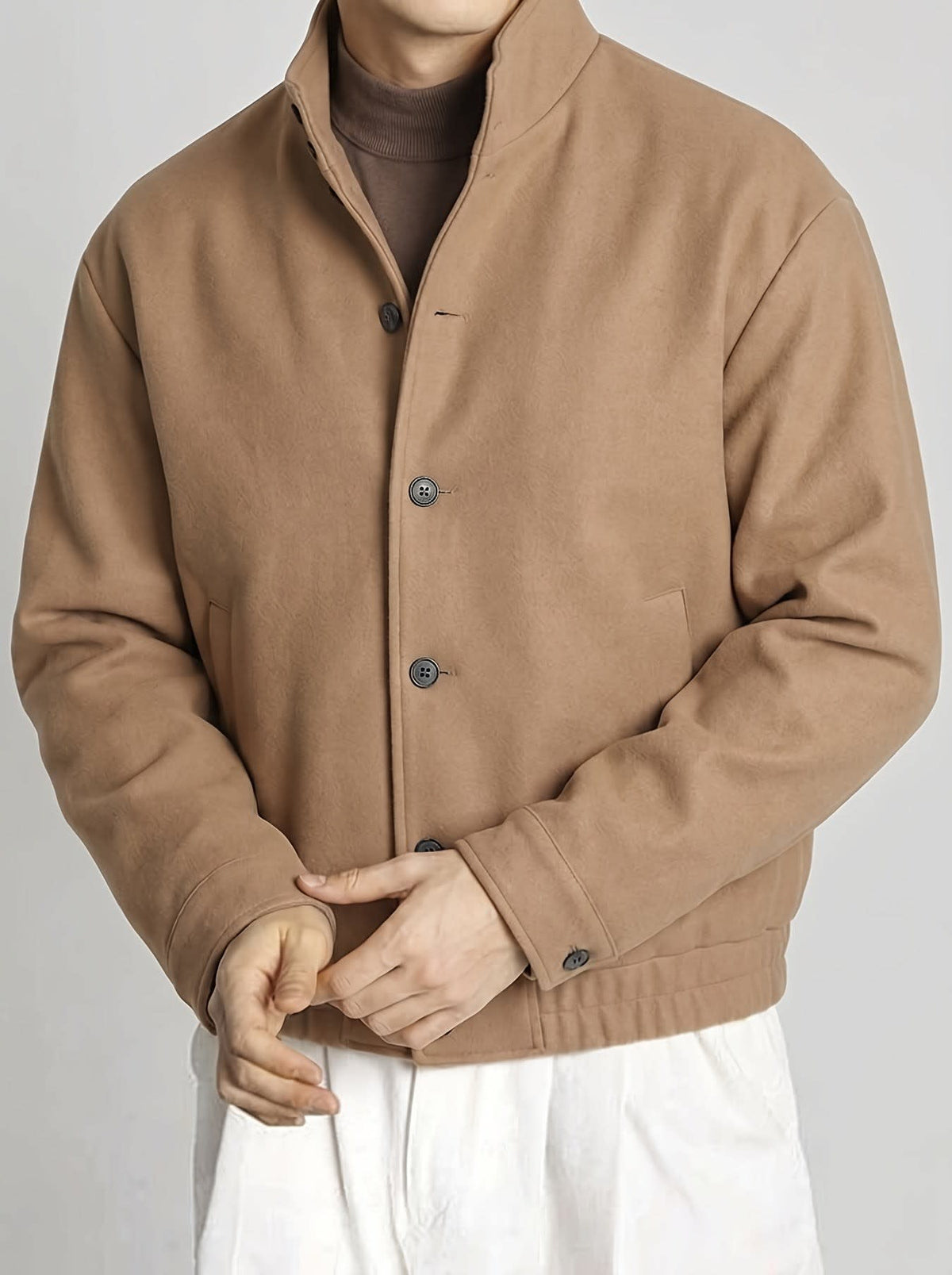 Constantine Stand Collar Bomber Jacket