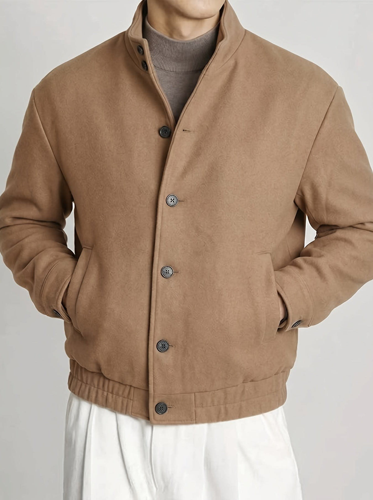 Constantine Stand Collar Bomber Jacket