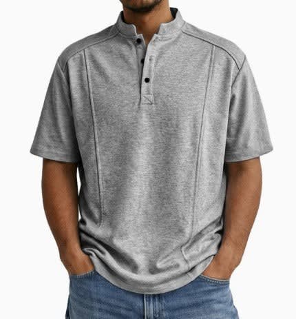 Remington Band Collar Short Sleeve Polo