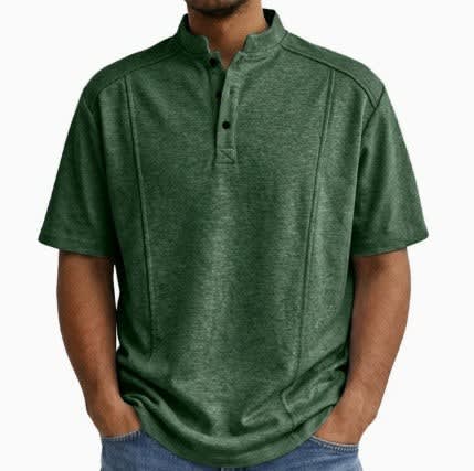 Remington Band Collar Short Sleeve Polo