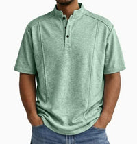Remington Band Collar Short Sleeve Polo