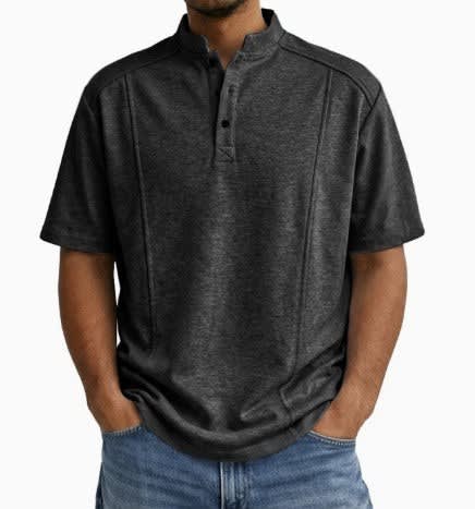 Remington Band Collar Short Sleeve Polo