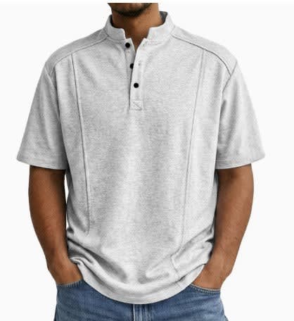 Remington Band Collar Short Sleeve Polo