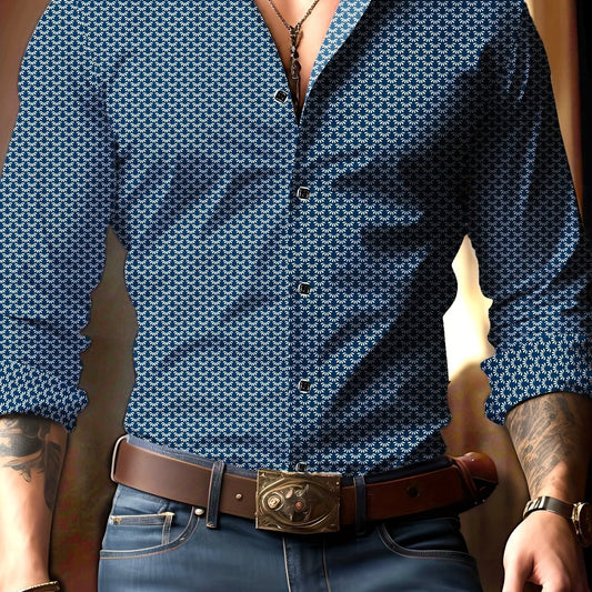 Gunnar Geometric Print Long Sleeve Shirt_1