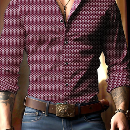 Gunnar Geometric Print Long Sleeve Shirt_7