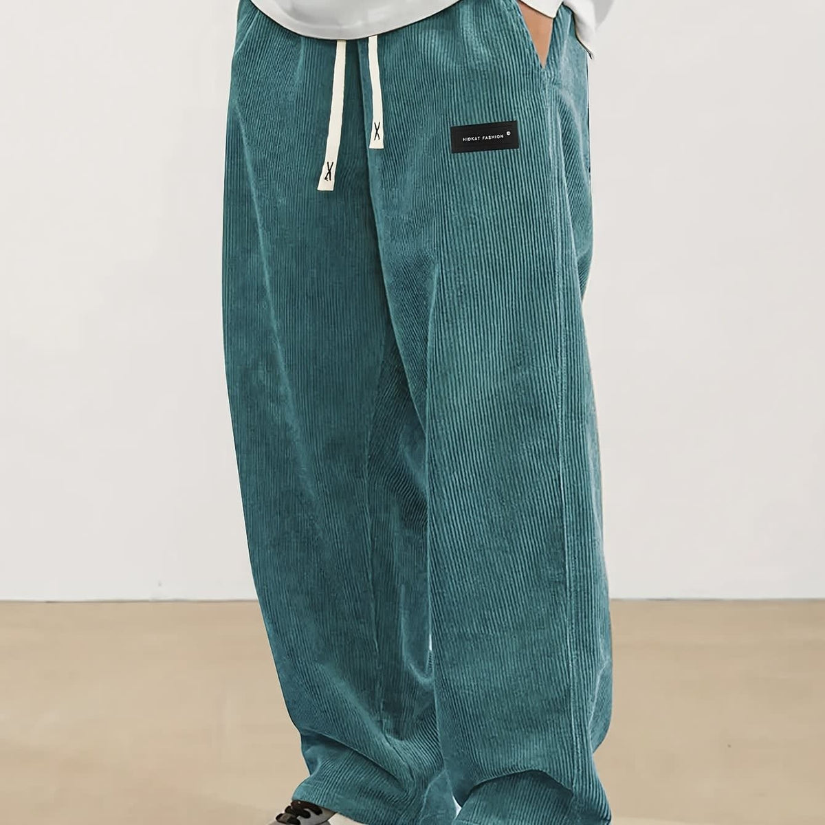 Godfrey Corduroy Drawstring Straight Leg Trousers