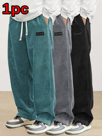 Godfrey Corduroy Drawstring Straight Leg Trousers
