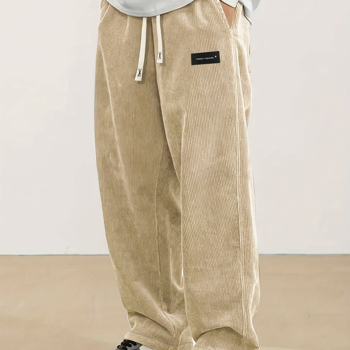 Godfrey Corduroy Drawstring Straight Leg Trousers